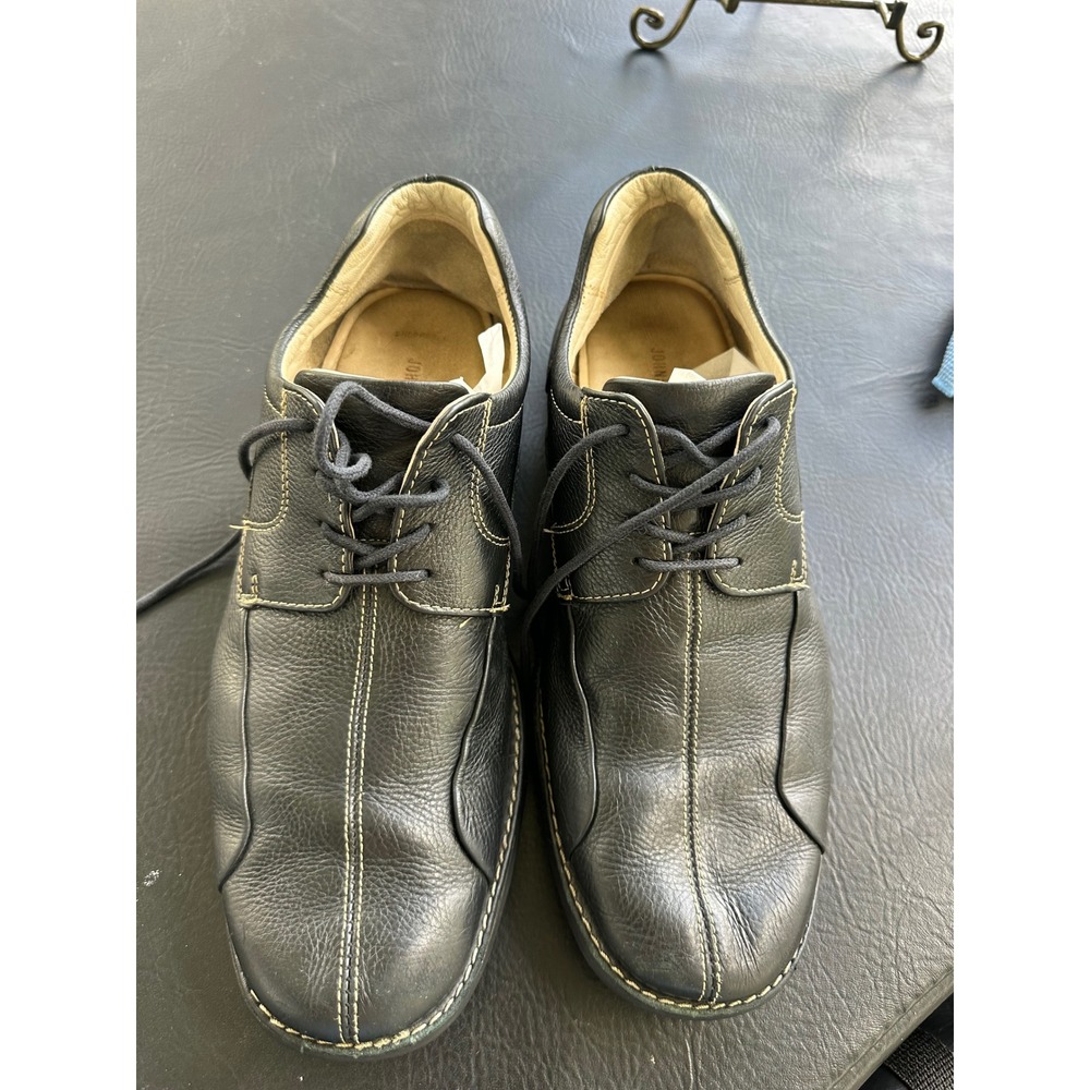 Johnston & Murphy Mens 10 M Black Leather XC4 Comfort Oxford Shoes 20-7222 VGUC